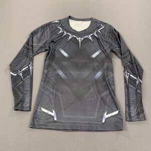 Black Panther Shirt Kids 3XL Black Marvel Long Sleeve Superhero Costume Top‎